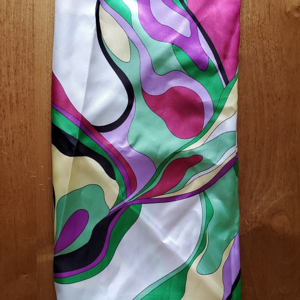 Dennis by Dennis Basso Print Scarf Womens Vintage